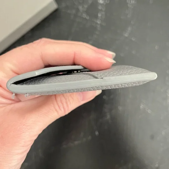 Alexander McQueen Grey Leather Envelope Card Holder - Picture 6 of 13